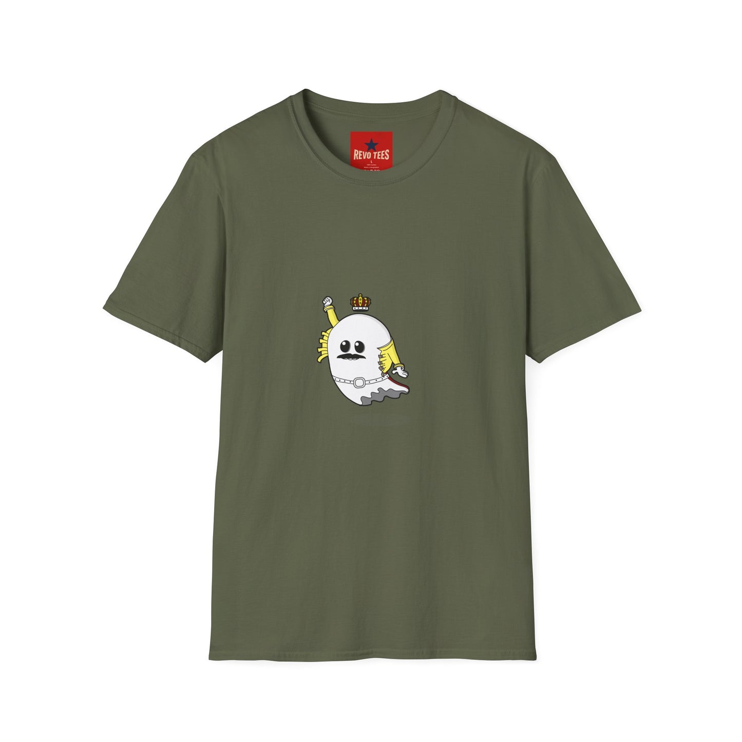 Ghost with Crown T‑Shirt — Cute Retro Cartoon Halloween Tee