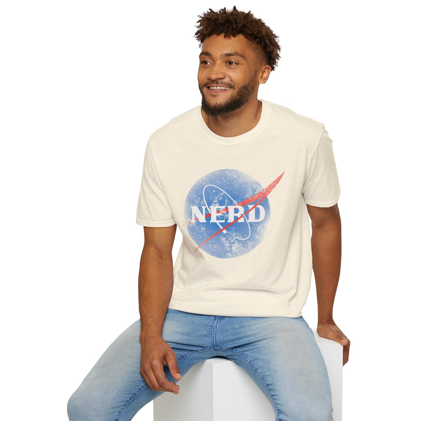 Nerd Space Logo T‑Shirt — Retro NASA-Inspired Graphic Tee
