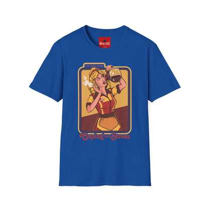 Coping with Stress Retro Coffee Tee — "Self Help Guide" Graphic T-Shirt