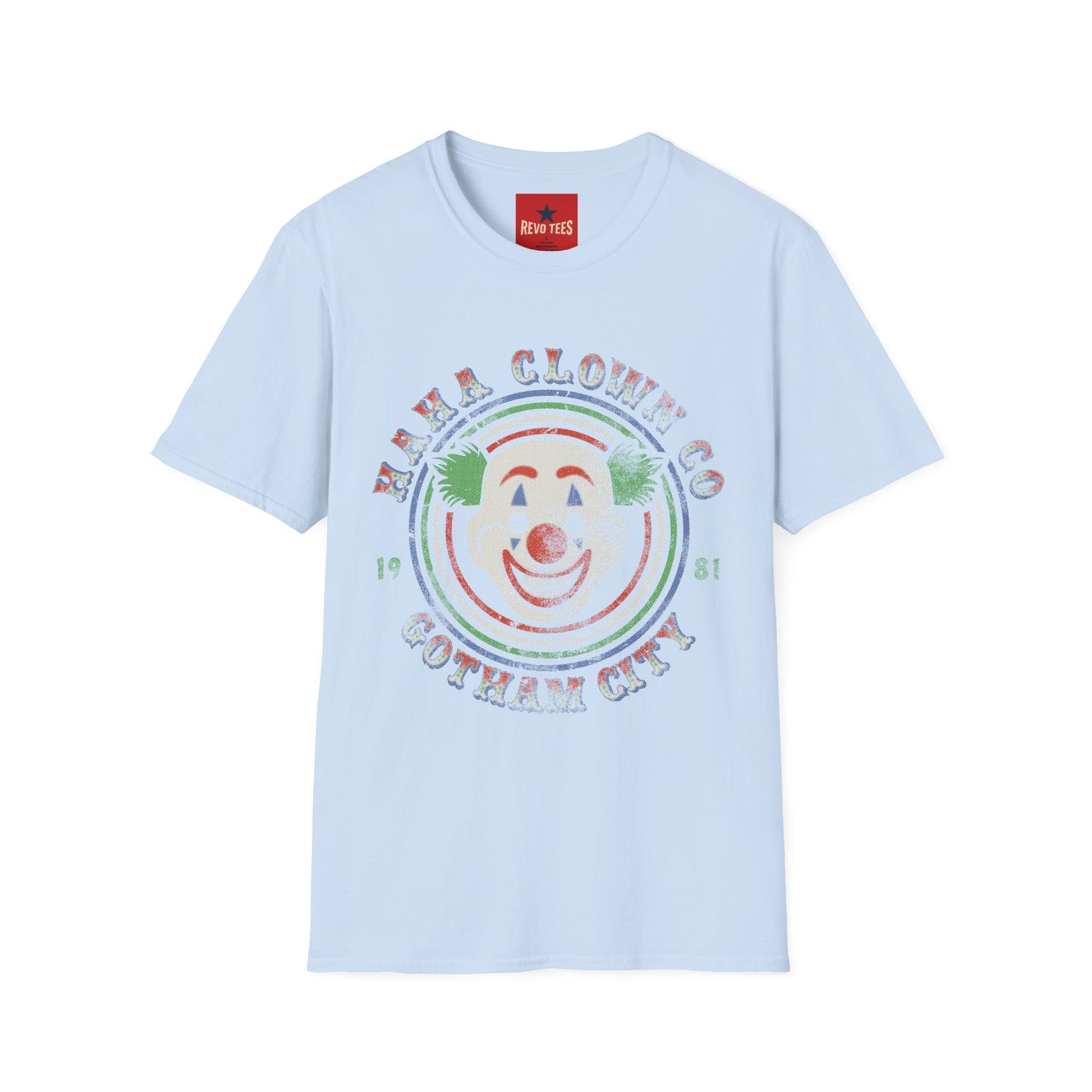 Retro 'Ha Ha Clown Co.' Graphic T‑Shirt — Vintage Clown Face Tee