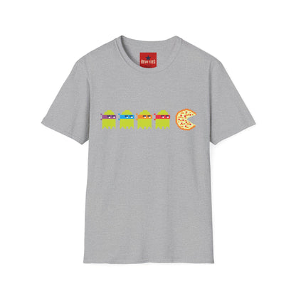 Retro Pixel Arcade T-Shirt — Pac-Man Style Pizza Game Tee