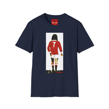 Banksy George Best Soccer Player No.7 Graphic T-Shirt — Retro Football Jersey Illustration