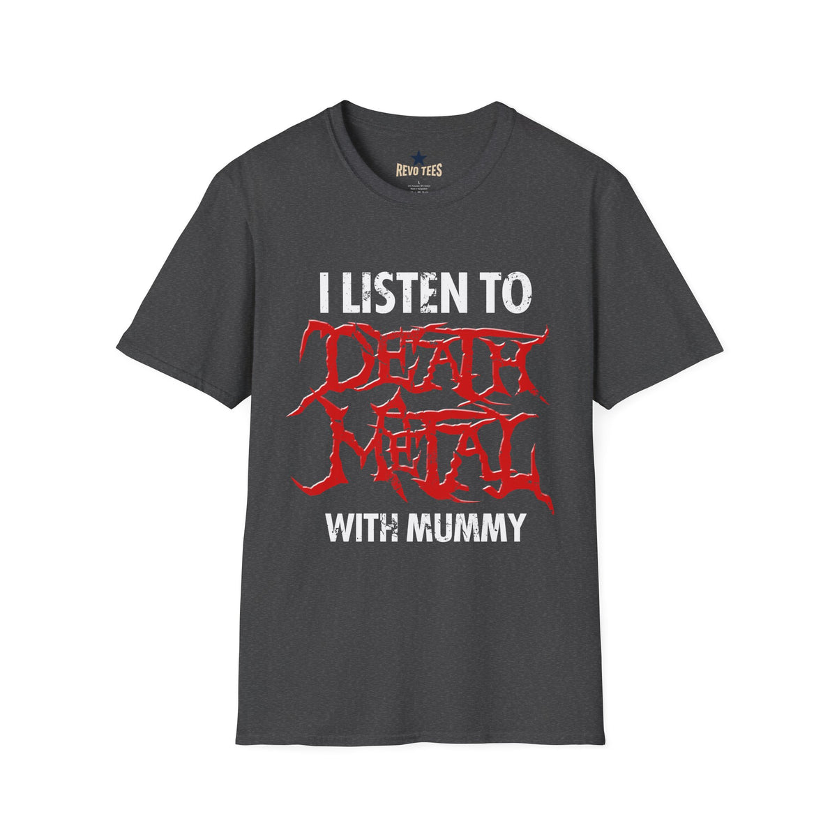 Revotees I Listen to Death Metal Funny Goth Metal Music T-Shirt - alternate view 5