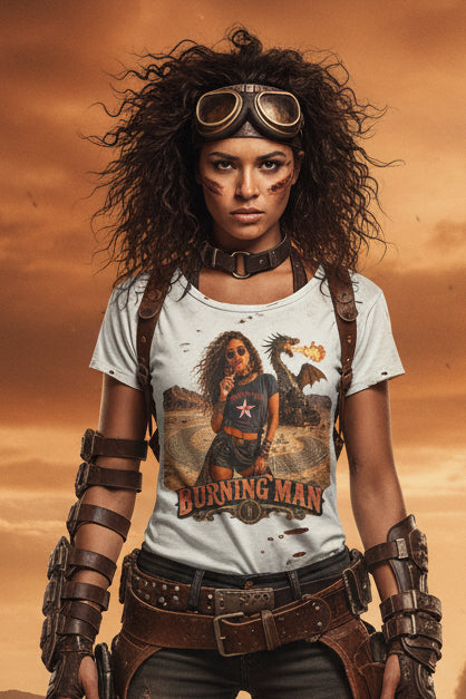 Festival Collection: Burning Man Women's Softstyle Tee — Minimal White Festival Tee