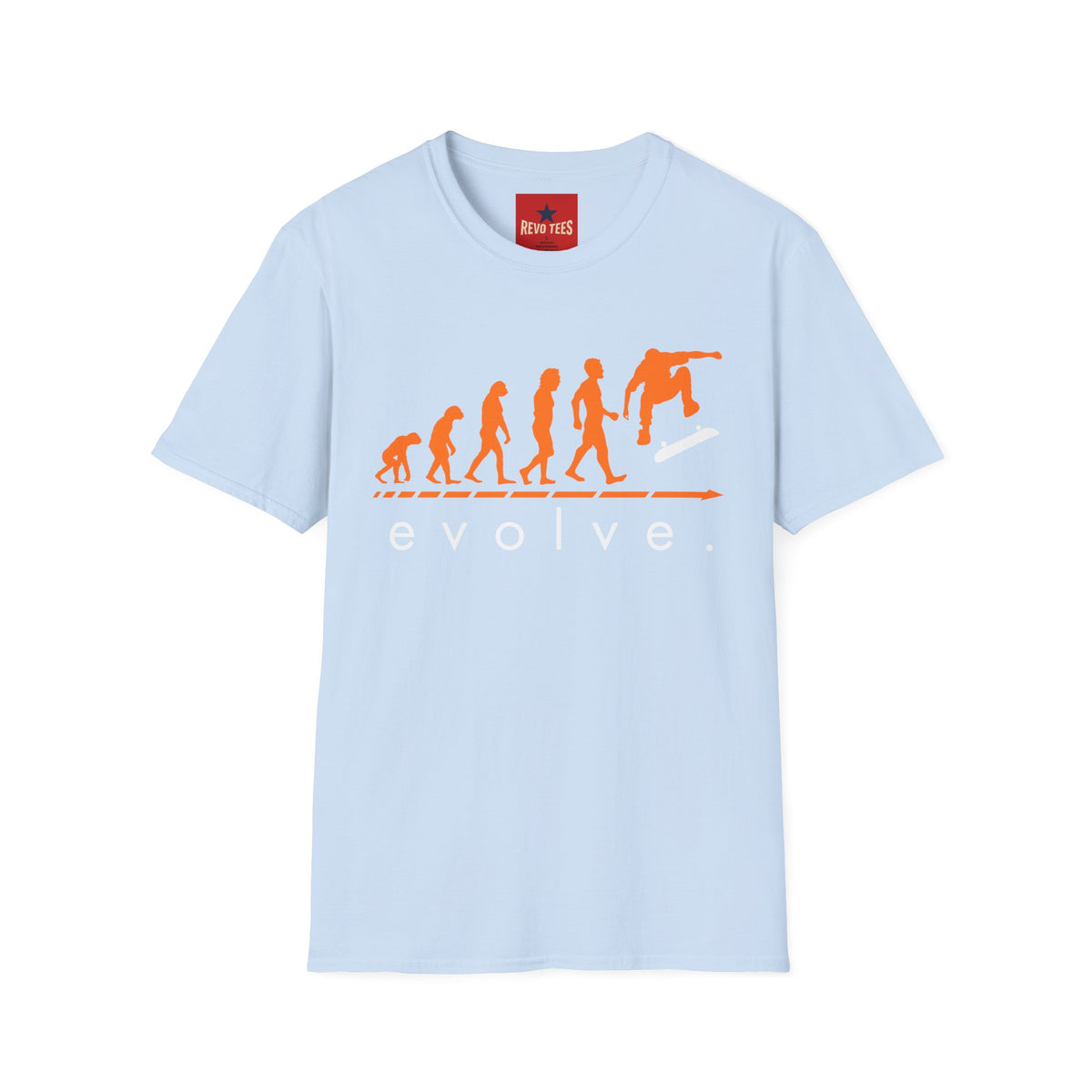 Revotees Skateboard Evolution Evolve Graphic for Skateboarders T-Shirt - alternate view 6