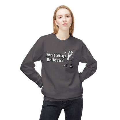 Christmas - 'Don't Stop Believin'' Santa Crewneck Sweatshirt