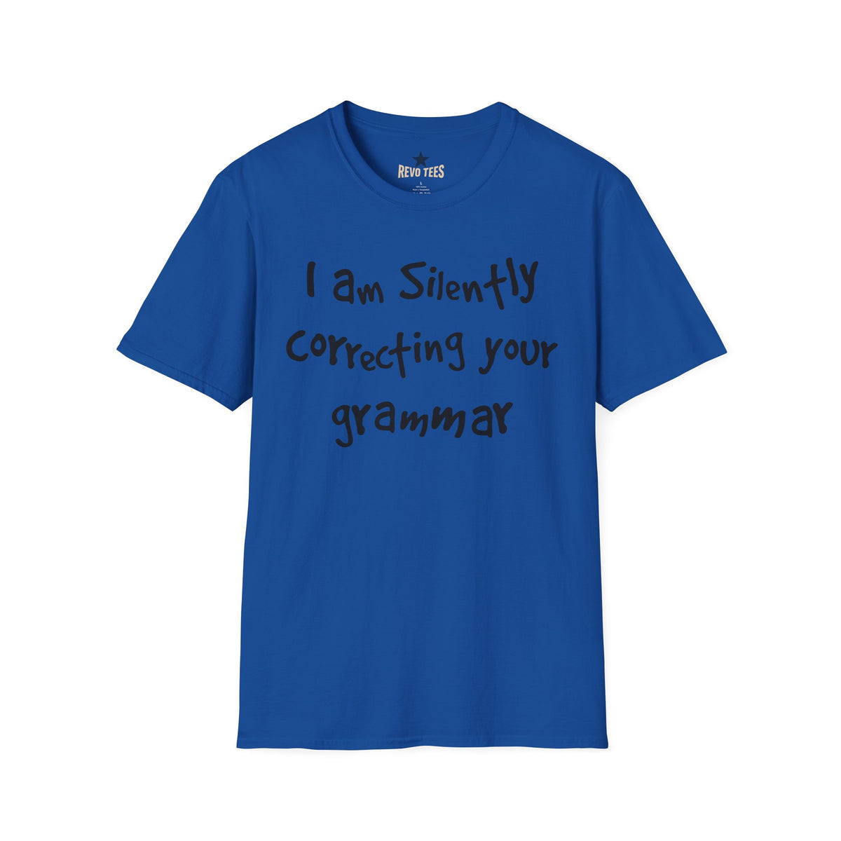 Revotees Im Silently Correcting Your Grammar Unisex Softstyle T-Shirt - alternate view 7
