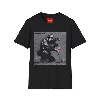 Banksy Flower Thrower T-Shirt — Urban Street Art Graphic Tee