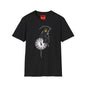 Banksy T‑Shirt — Grim Reaper Clock Graphic Tee (Smiley Mask)
