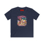 Kids Tee — "Cowgirl at Heart" Colorful Western Graphic (Cowgirl & Wild Print)