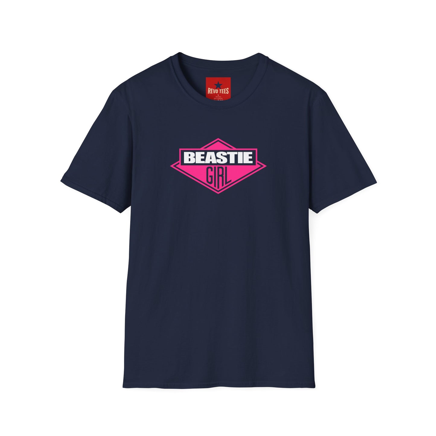 Beastie Girl T-Shirt — Retro Pink Logo Tee for Women