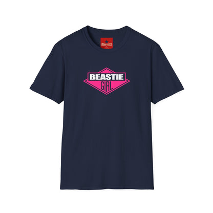 Beastie Girl T-Shirt — Retro Pink Logo Tee for Women