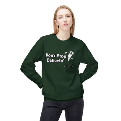 Christmas - 'Don't Stop Believin'' Santa Crewneck Sweatshirt