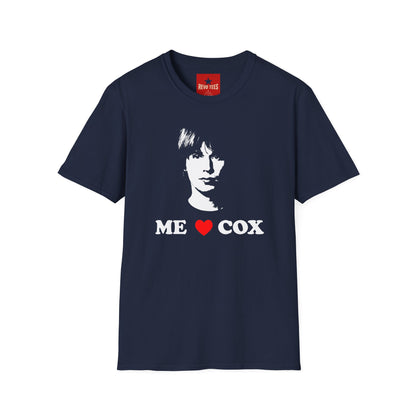 T-Shirt — 'ME LOVE COX' Retro Portrait Tee (Vintage Rock Fan Shirt)