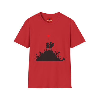 Banksy Boy & Girl - Unisex Softstyle T-Shirt