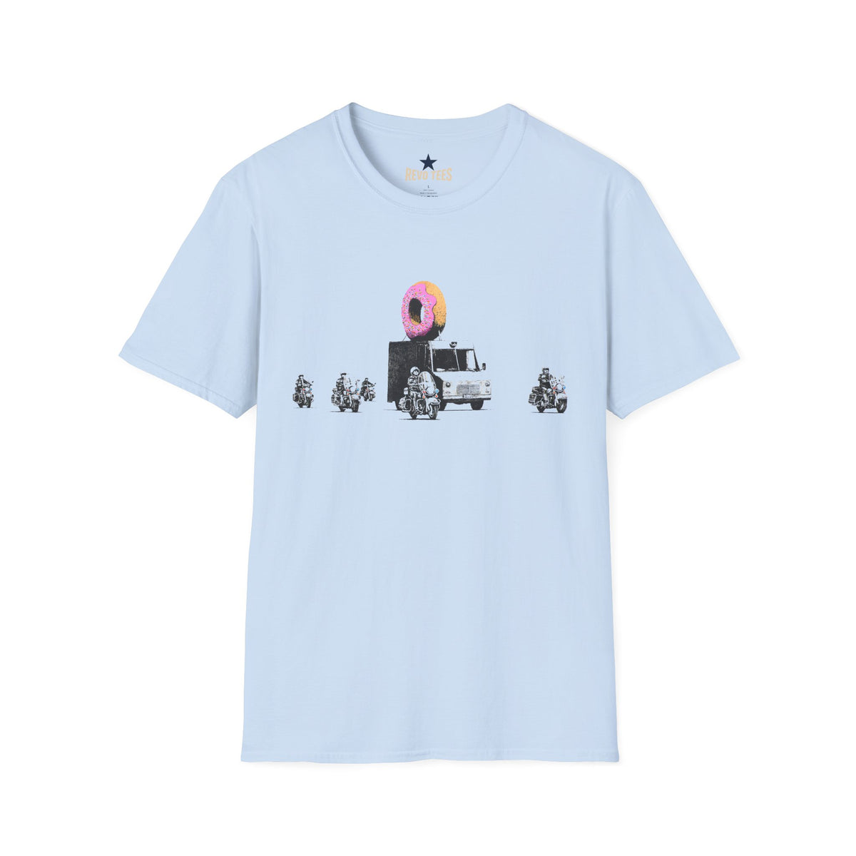 Revotees Banksy Retro Donut Food Truck T-Shirt - alternate view 4