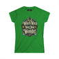 Women's Witchy Tee — "Which Witch Won't Want Wonder" Gothic Halloween Shirt