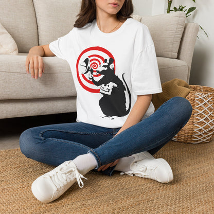 Banksy-Style Rat Target T-Shirt — Street Art Graphic Tee