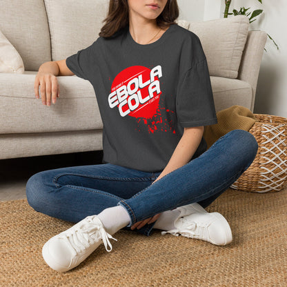 Ebola Cola Graphic T-Shirt – Retro Logo & Distressed Splash Design
