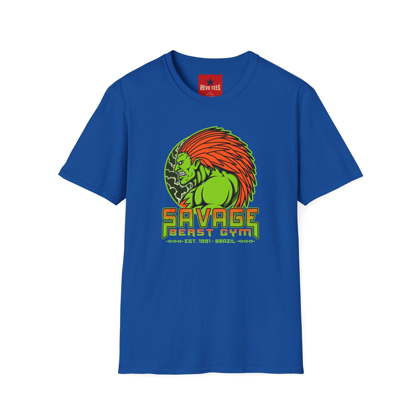 Savage Beast Gym T-Shirt — Green Muscle Warrior Graphic Tee