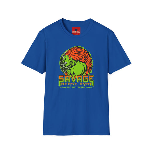 Savage Beast Gym T-Shirt — Green Muscle Warrior Graphic Tee