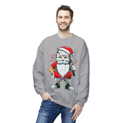 Santa Skull — Edgy Christmas Graphic Crewneck Sweatshirt