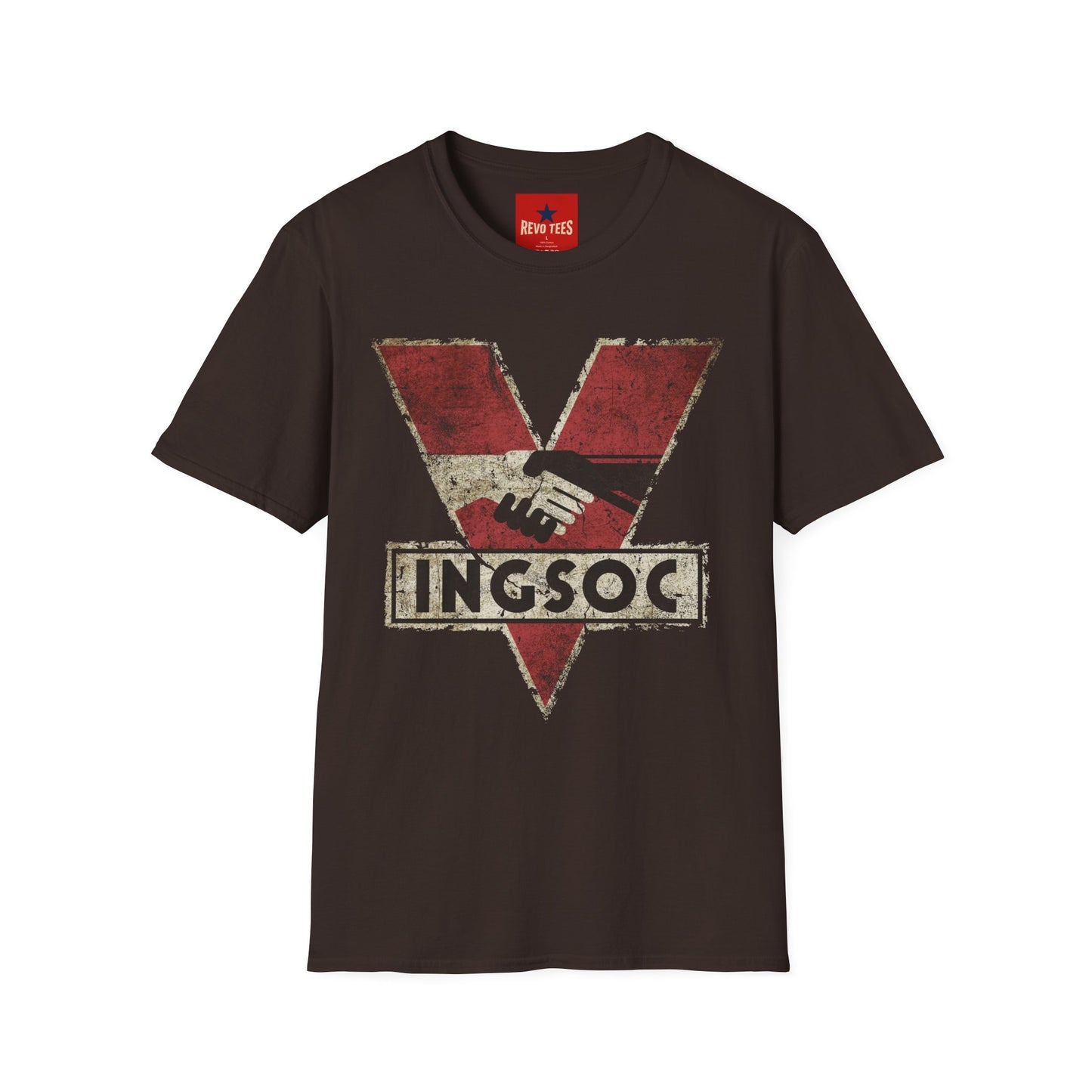 Dystopian 'INGSOC' Vintage Graphic T‑Shirt