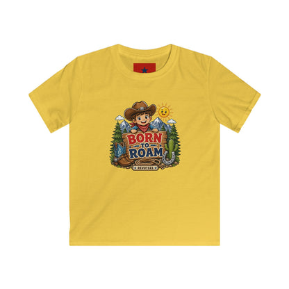 Kids T-Shirt – "Born to Roam" Cute Cowboy Adventure Tee for Little Explorers