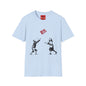 Banksy No More Games T-Shirt — Vintage Kids Throwing 'No More Games' Patch Graphic Tee