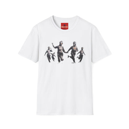 Banksy T-Shirt — Vintage Running Figures Graphic Tee