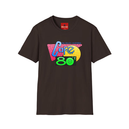 Retro 80s Cafe T-Shirt — Vintage Memphis-Style Neon Graphic Tee