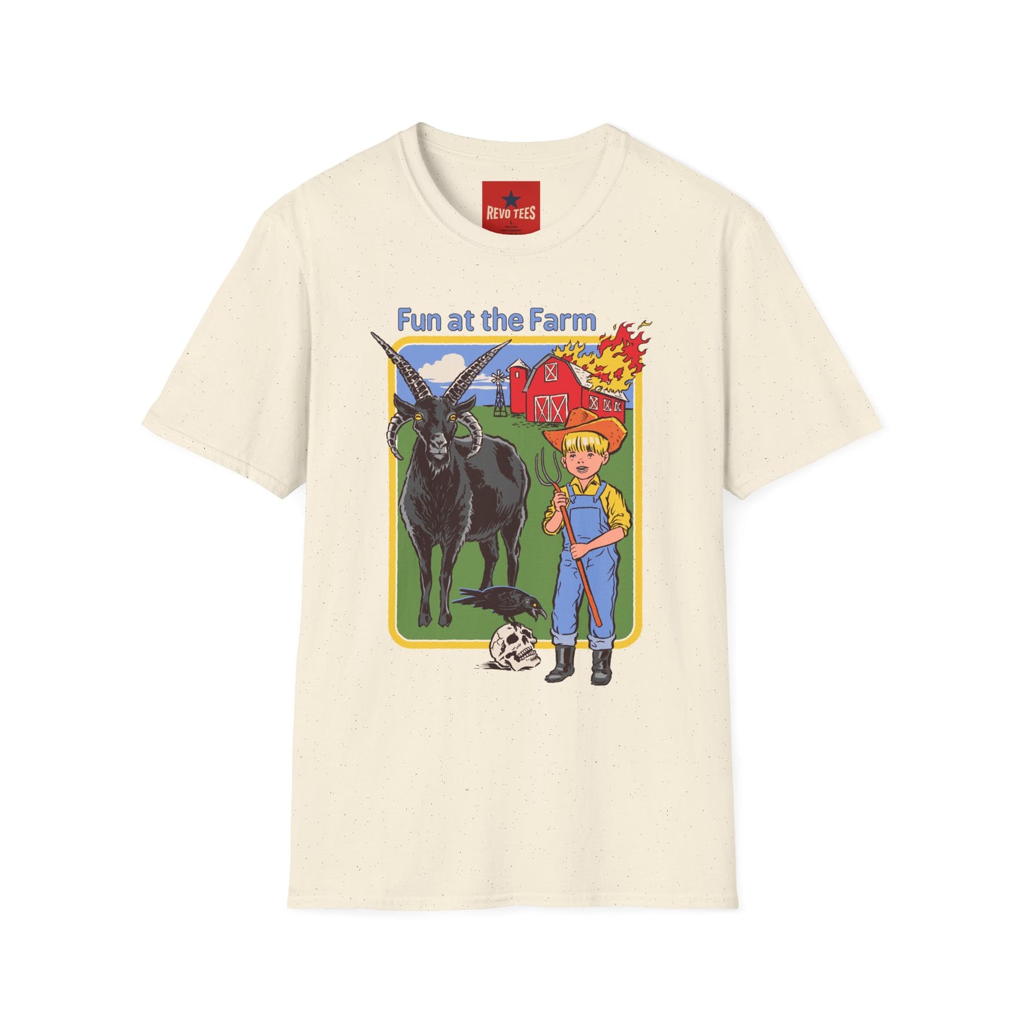Fun at the Farm T-Shirt — Vintage Barn & Goat Graphic Tee