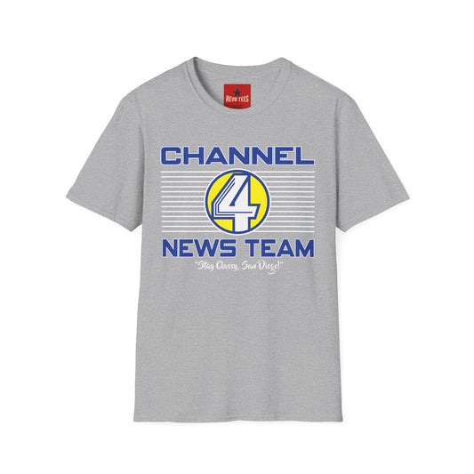 Revotees Channel 4 News Team Retro Broadcast Graphic T-Shirt - alternate view 2