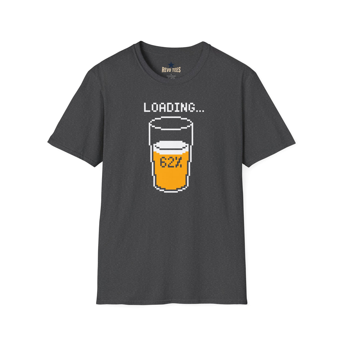 Revotees Beer Loading 62 Funny Pixel Pint Graphic for Beer Lovers T-Shirt - alternate view 5