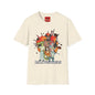 Cartoon Apocalypse T-Shirt — Retro Comic Crew with 'Built to Deliver' Design