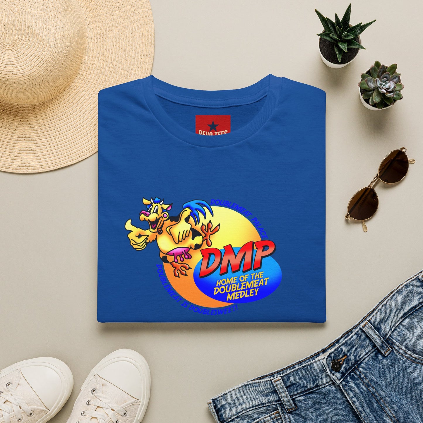 T-Shirt — DMP DoubleMeat Medley Retro Mascot Graphic Tee
