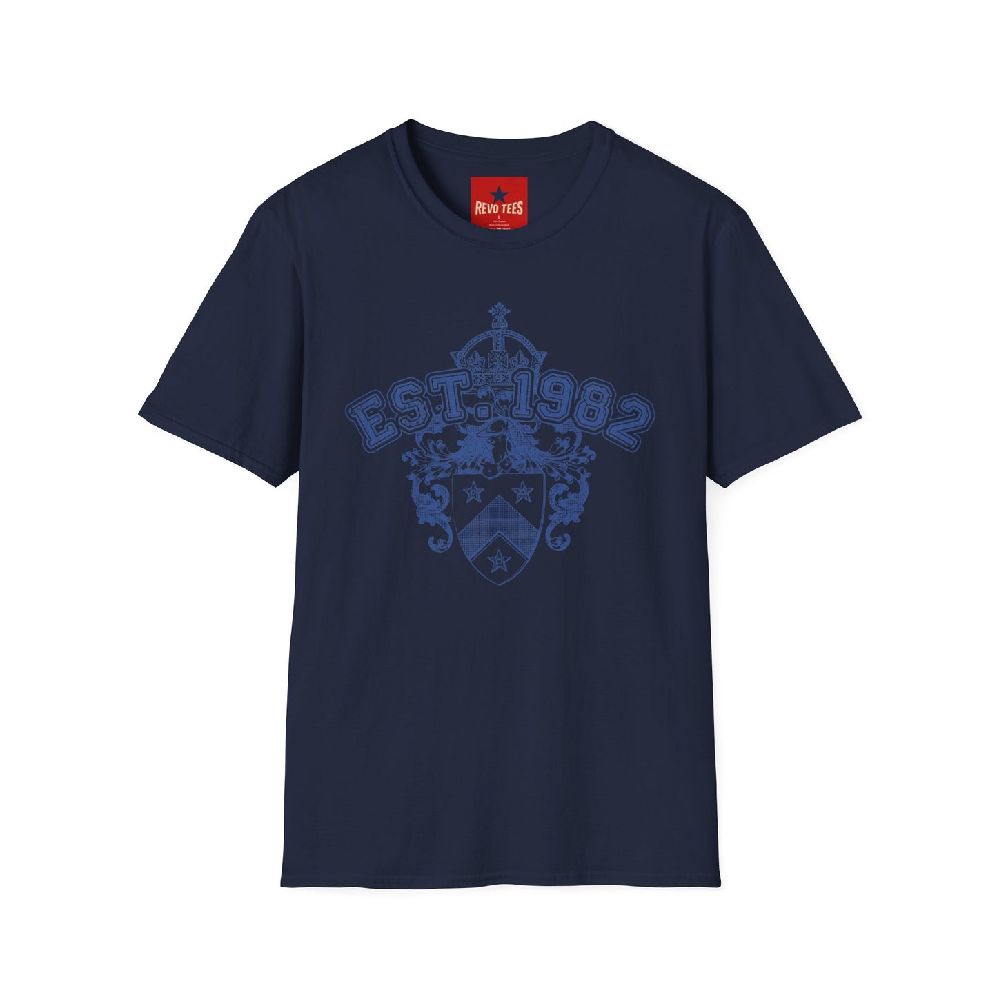EST. 1982 Crest T‑Shirt — Vintage Heraldic Graphic Tee