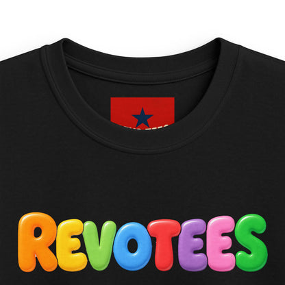 Kids Tee — Colorful 'REVOTEES' Bubble Letter Shirt for Children