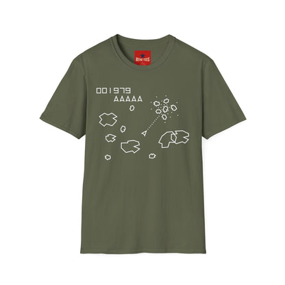 Retro Asteroids Arcade T‑Shirt — Vintage Space Shooter Gaming Tee