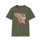 Jazz Flute Graphic Tee — Retro Musical Notes Shirt for Players & Fans
