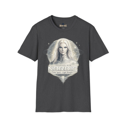 Revotees Nordic Goddess Ethereal Viking Celestial Portrait T-Shirt - alternate view 5