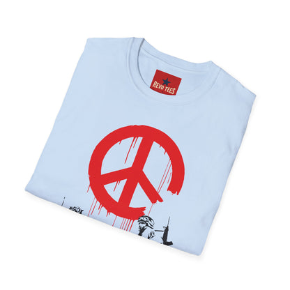 Banksy Peace Symbol Graffiti T-Shirt – Red Drip Street Art Tee
