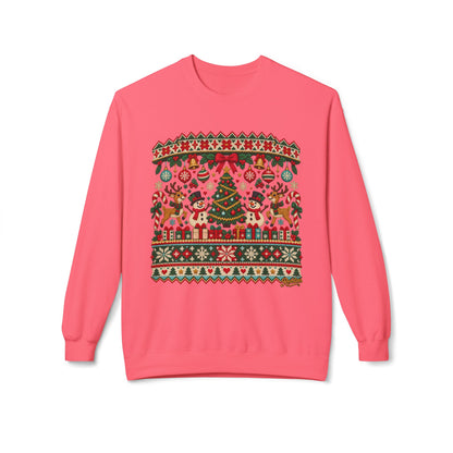 REVOTEES Christmas Tree Holiday Ugly Sweater Crewneck Sweatshirt
