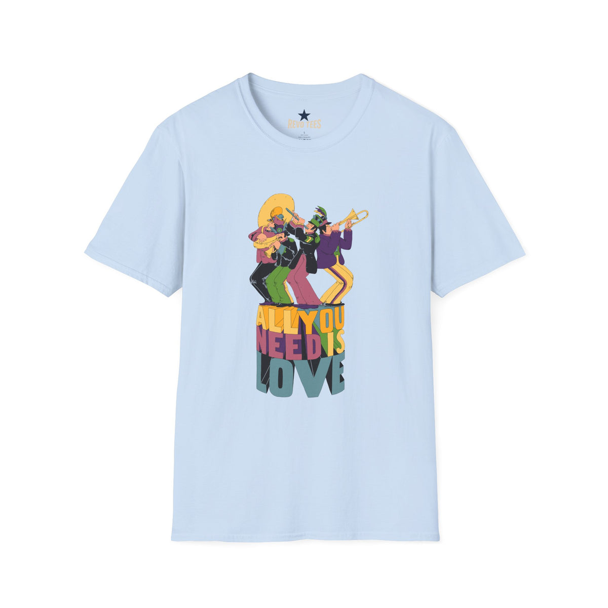 Revotees Retro Jazz Band All You Need Is Love Graphic T-Shirt - alternate view 8