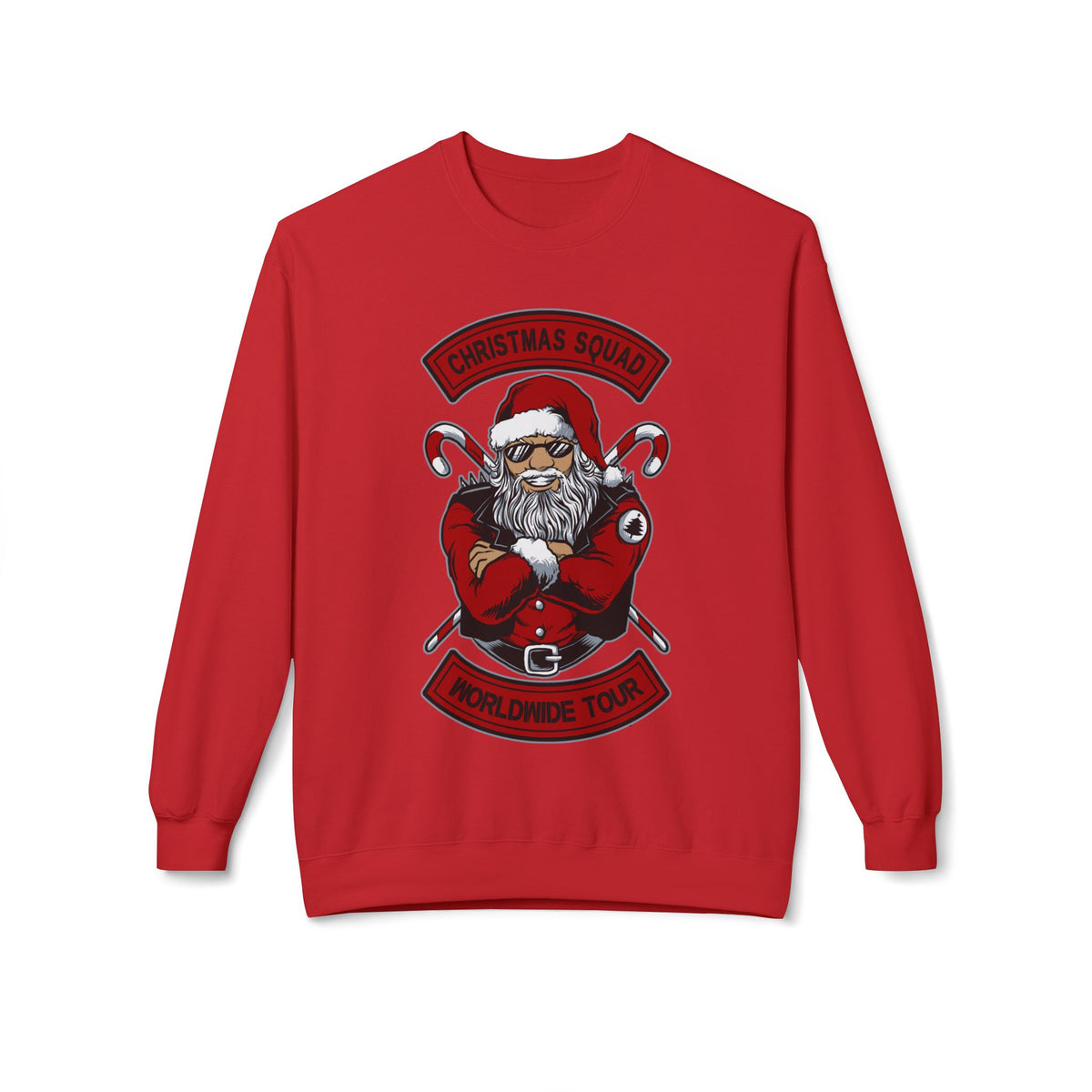 Santa Skull — Christmas Skull Rock-N-Roll Tour Crewneck Sweatshirt