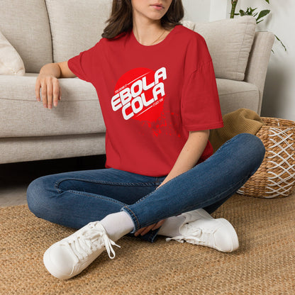 Ebola Cola Graphic T-Shirt – Retro Logo & Distressed Splash Design