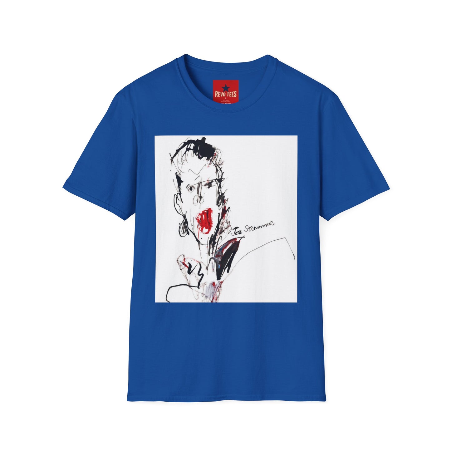 The Clash - Joe Strummer - By Ray Lowry - Unisex Softstyle T-Shirt