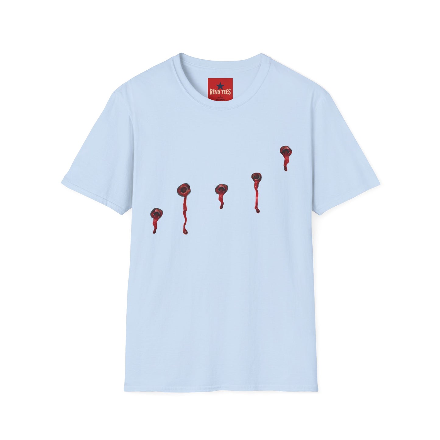 T-Shirt — Minimal Red Drip Eyeballs Graphic Tee