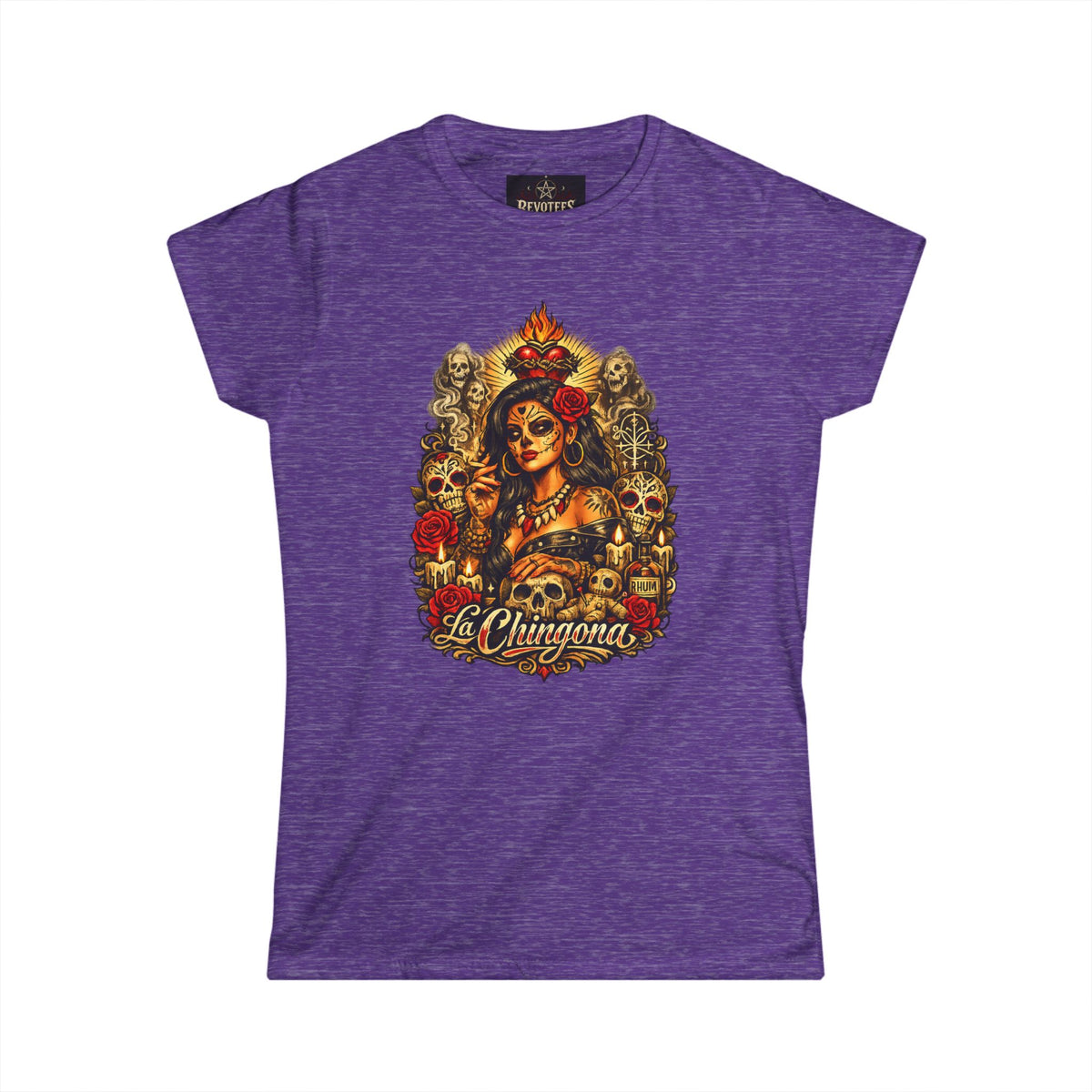 Revotees La Chingona Day of the Dead Sugar Skull T-Shirt - alternate view 13