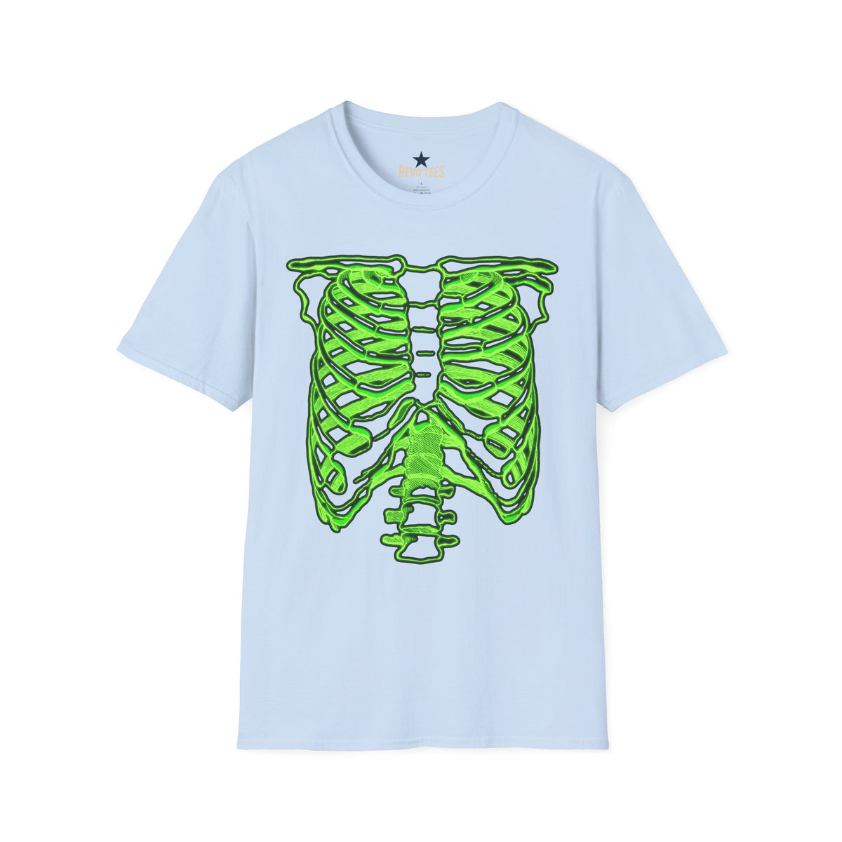 Revotees Neon Green Rib Cage Graphic T-Shirt - alternate view 8